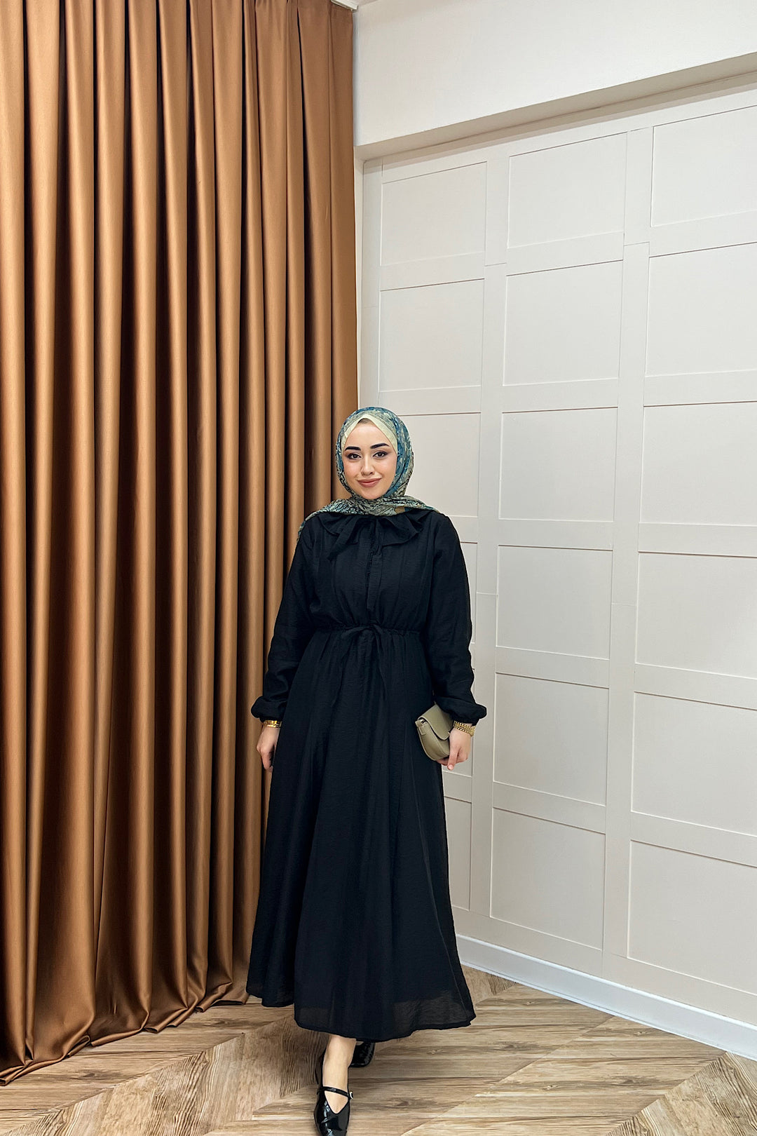 Lena Vual Elbise Siyah 2990-SIYAH