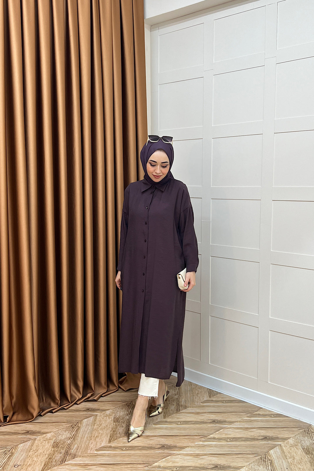 Cupra Uzun Tunik Mürdüm 02760-MURDUM