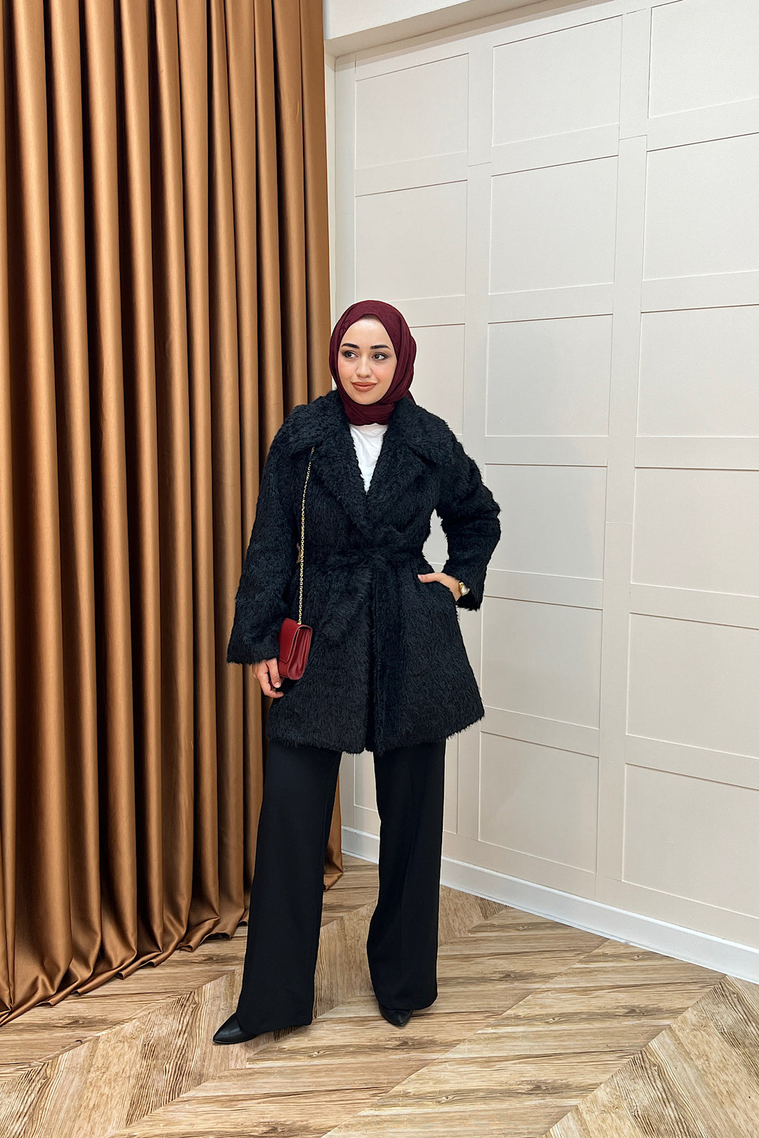 Grok Peluş Kaban Siyah 5523-SIYAH