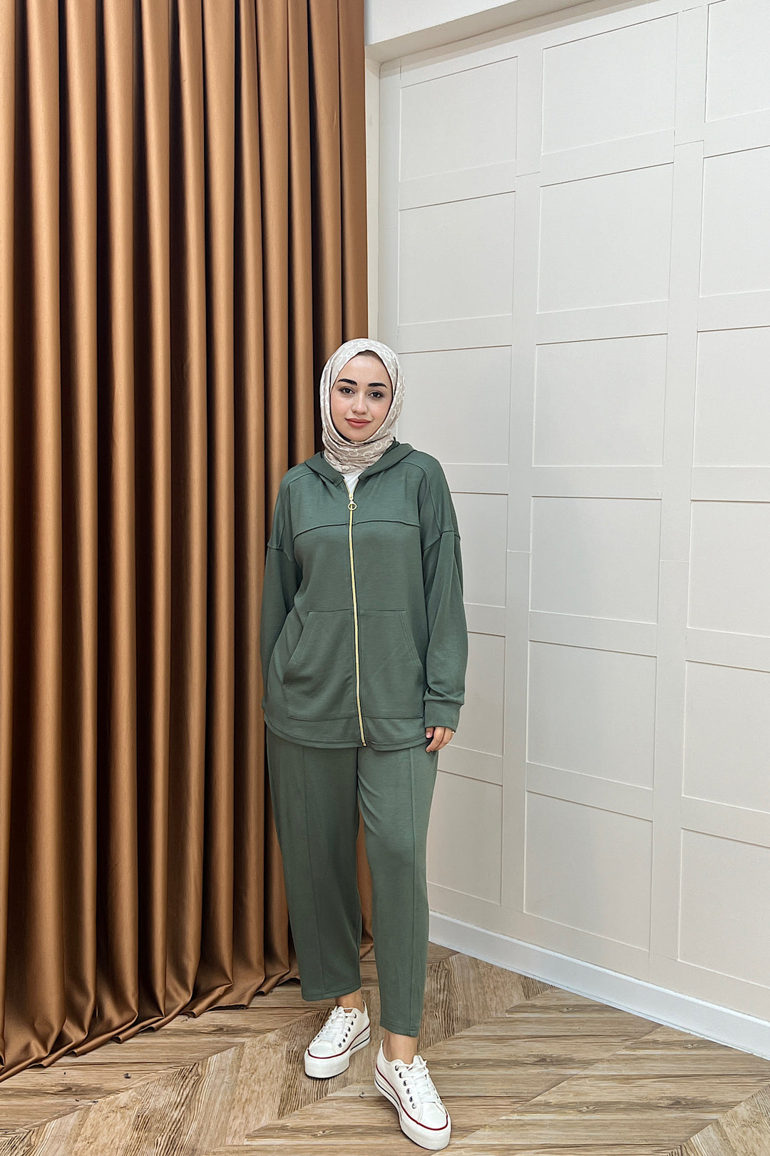 Efsa Kapüşonlu Takım Yeşil 70149-YESIL