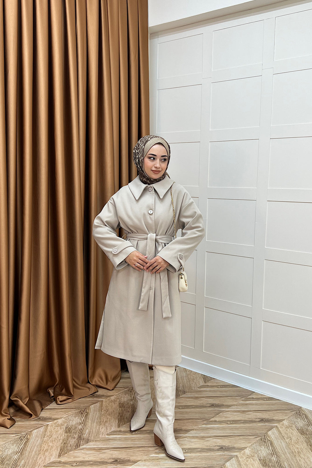 Parla Premium Kumaş Kaban Taş 5516-TAS