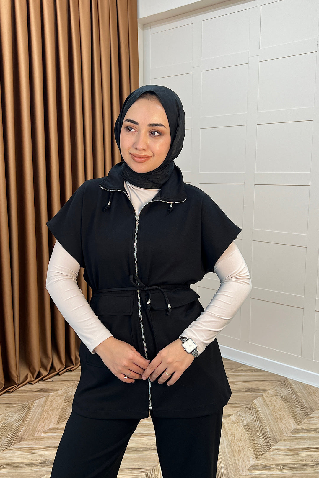 Lia Yelekli Takım Siyah 2023-SIYAH