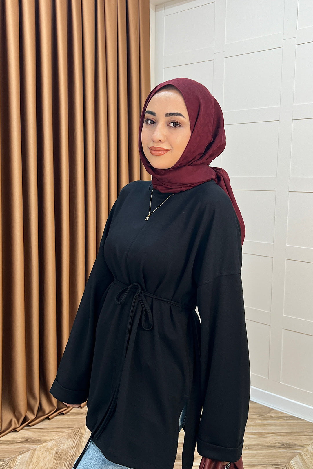 Türev Duble Kol Tunik Siyah 6060-SIYAH