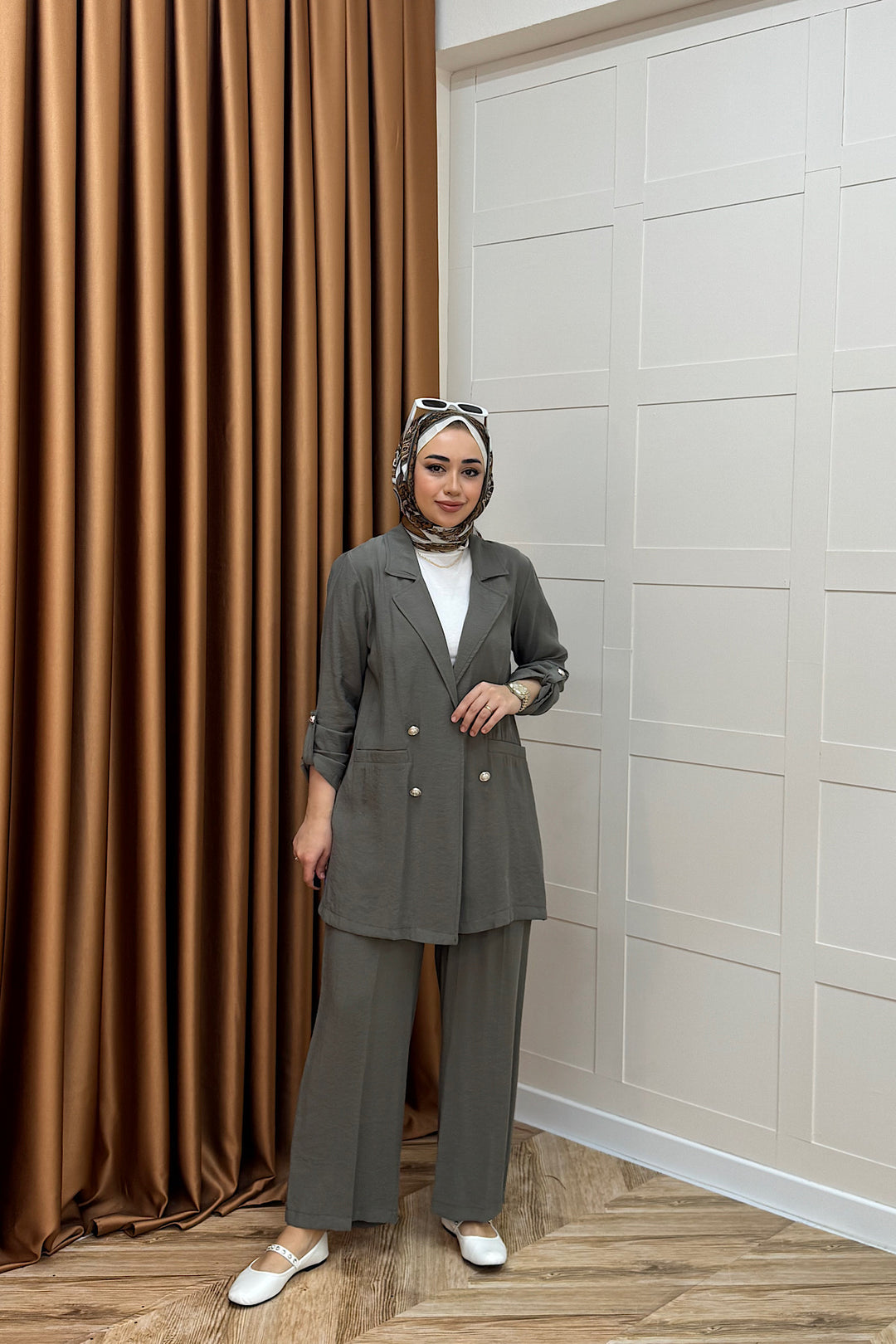 Sandra Ceketli Takım Yeşil 5003-YESIL