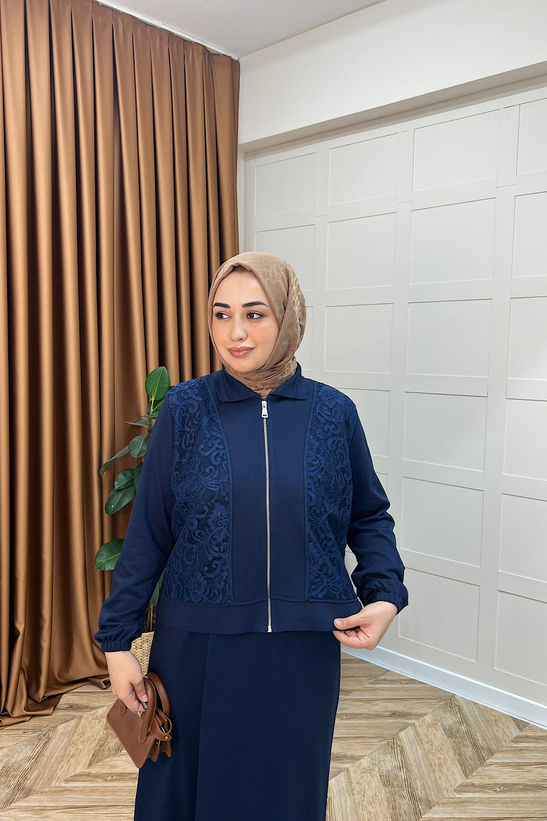 Maria İkili Elbise Lacivert 26104-LACIVERT