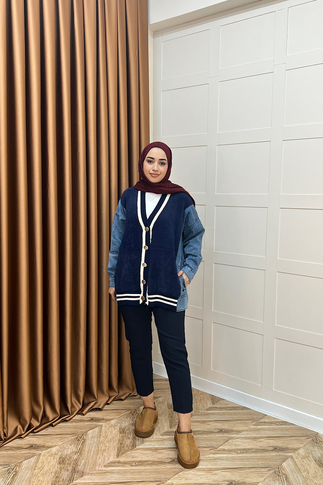 Kedi Sakal Kolej Kot Ceket Lacivert 25390-LACIVERT