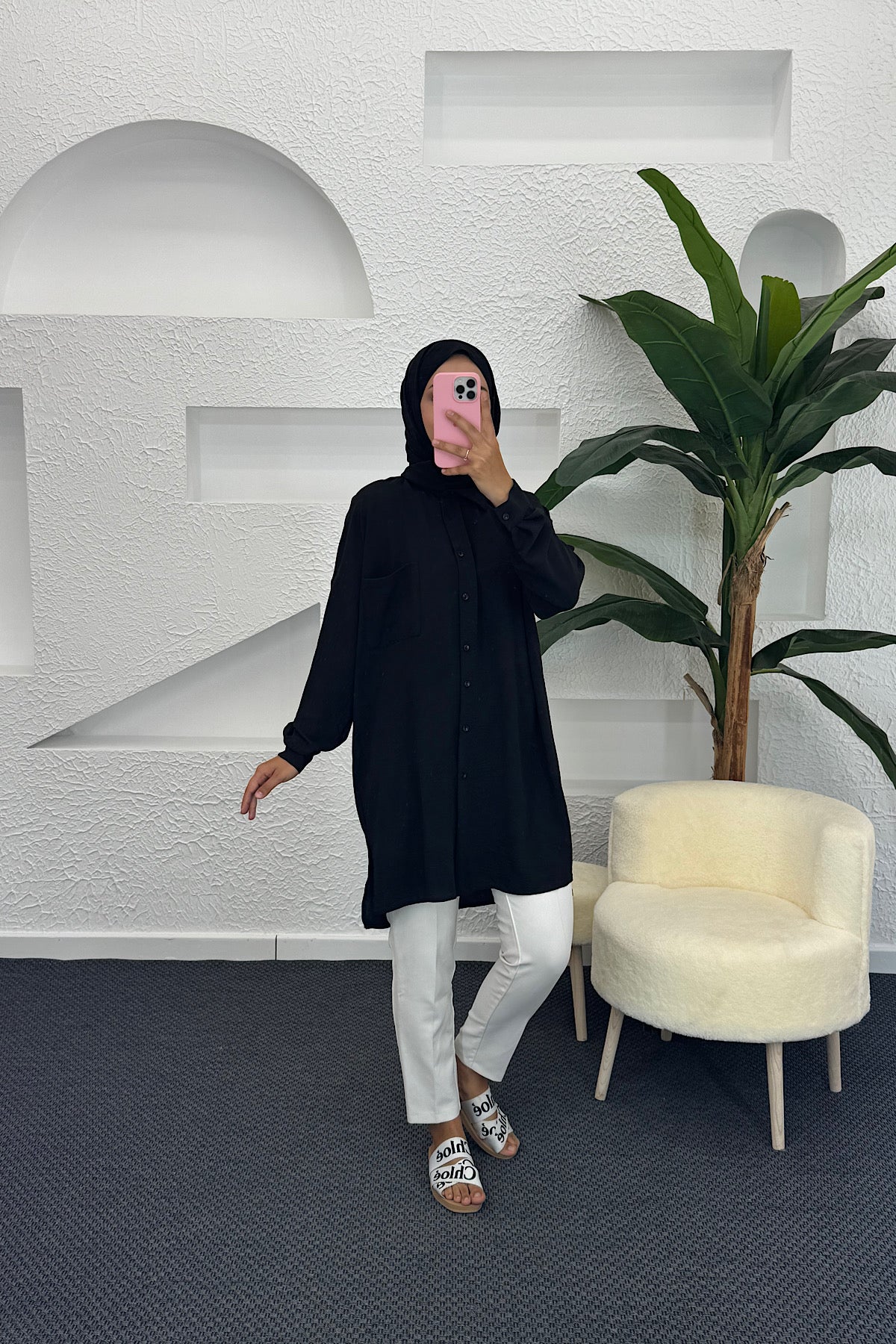 Cep Detay Linda Tunik Siyah 2457-SIYAH