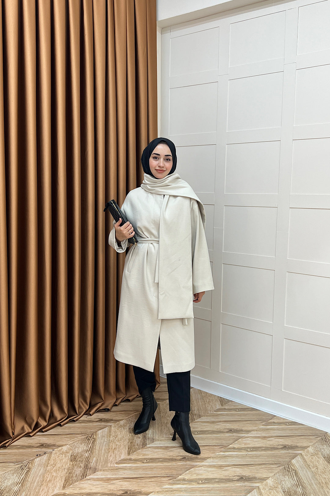 Siena Atkı Detay Kaşe Kaban Taş 5530-TAS