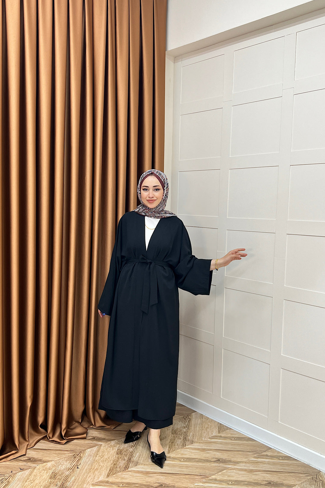 Mina İkili Kimono Takım Siyah 8571-SIYAH