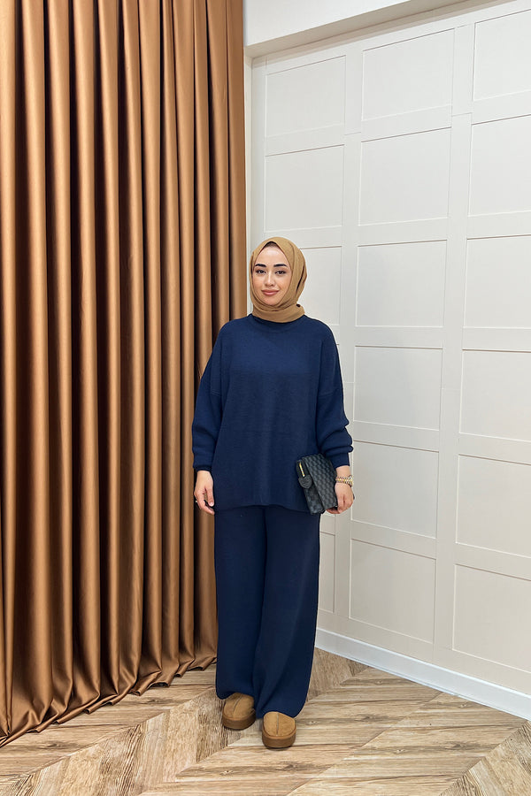 Dilşah Angora İkili Triko Takım Lacivert 25650-LACIVERT