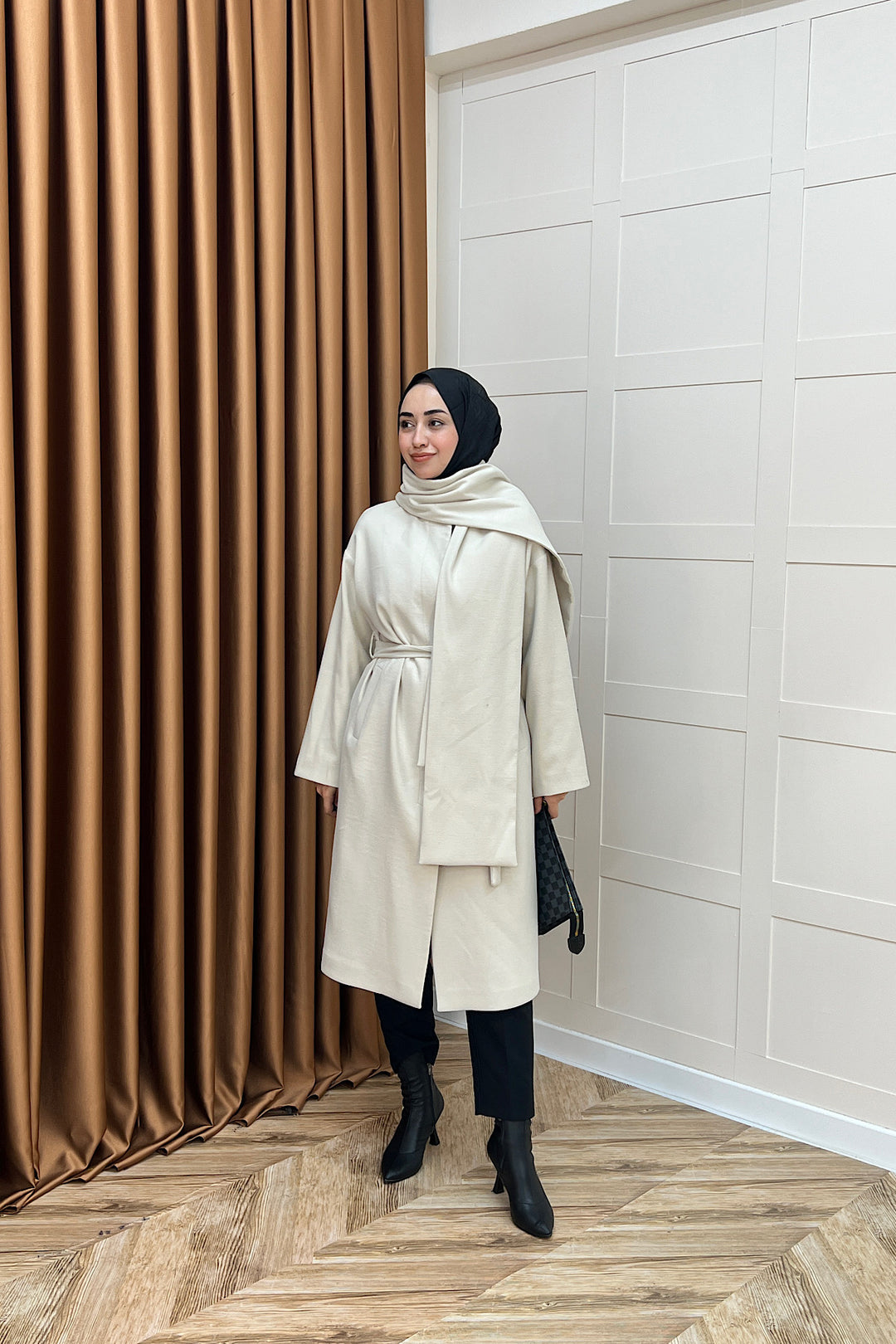 Siena Atkı Detay Kaşe Kaban Taş 5530-TAS