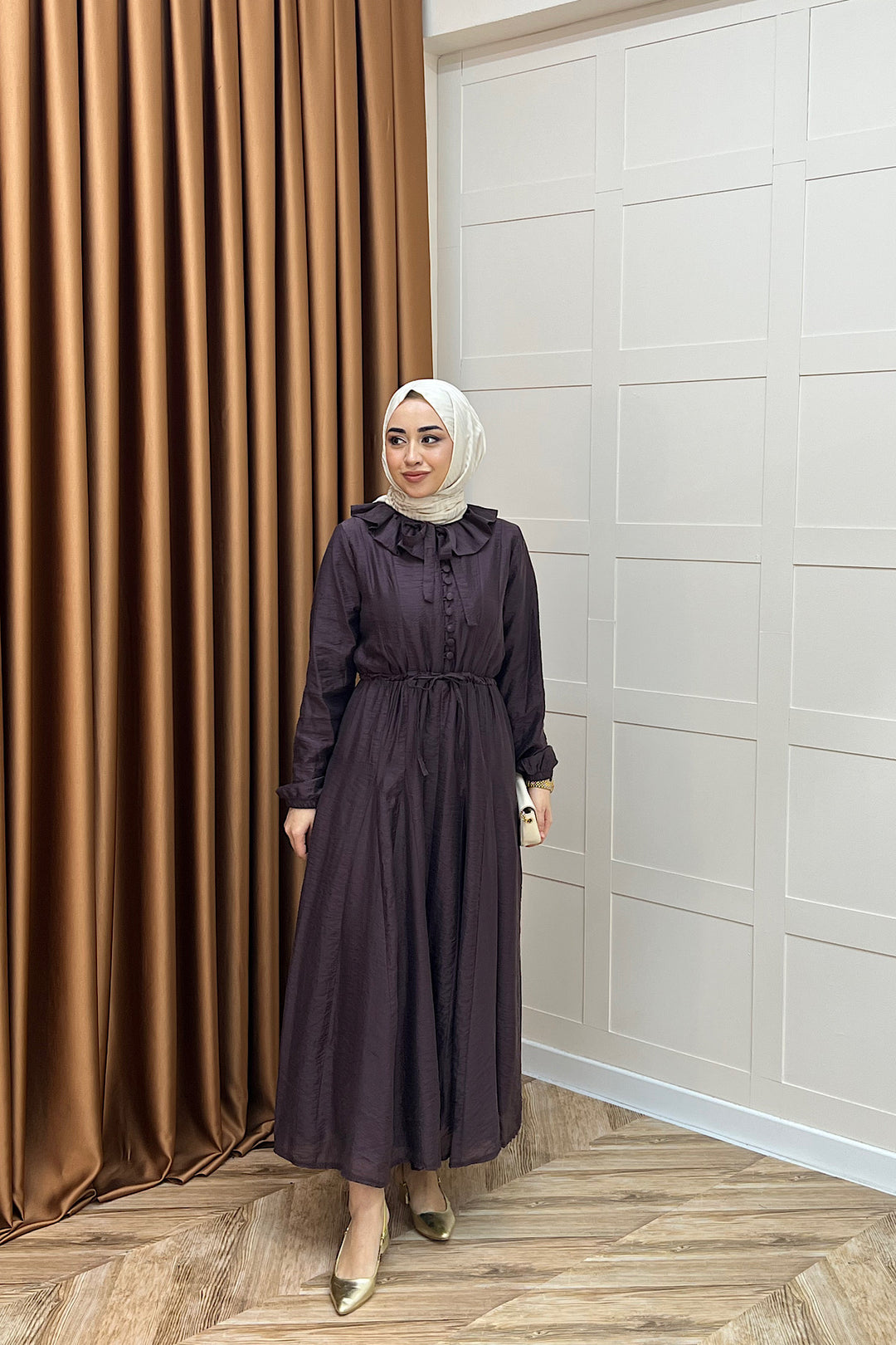 Lena Vual Elbise Mürdüm 2990-MURDUM