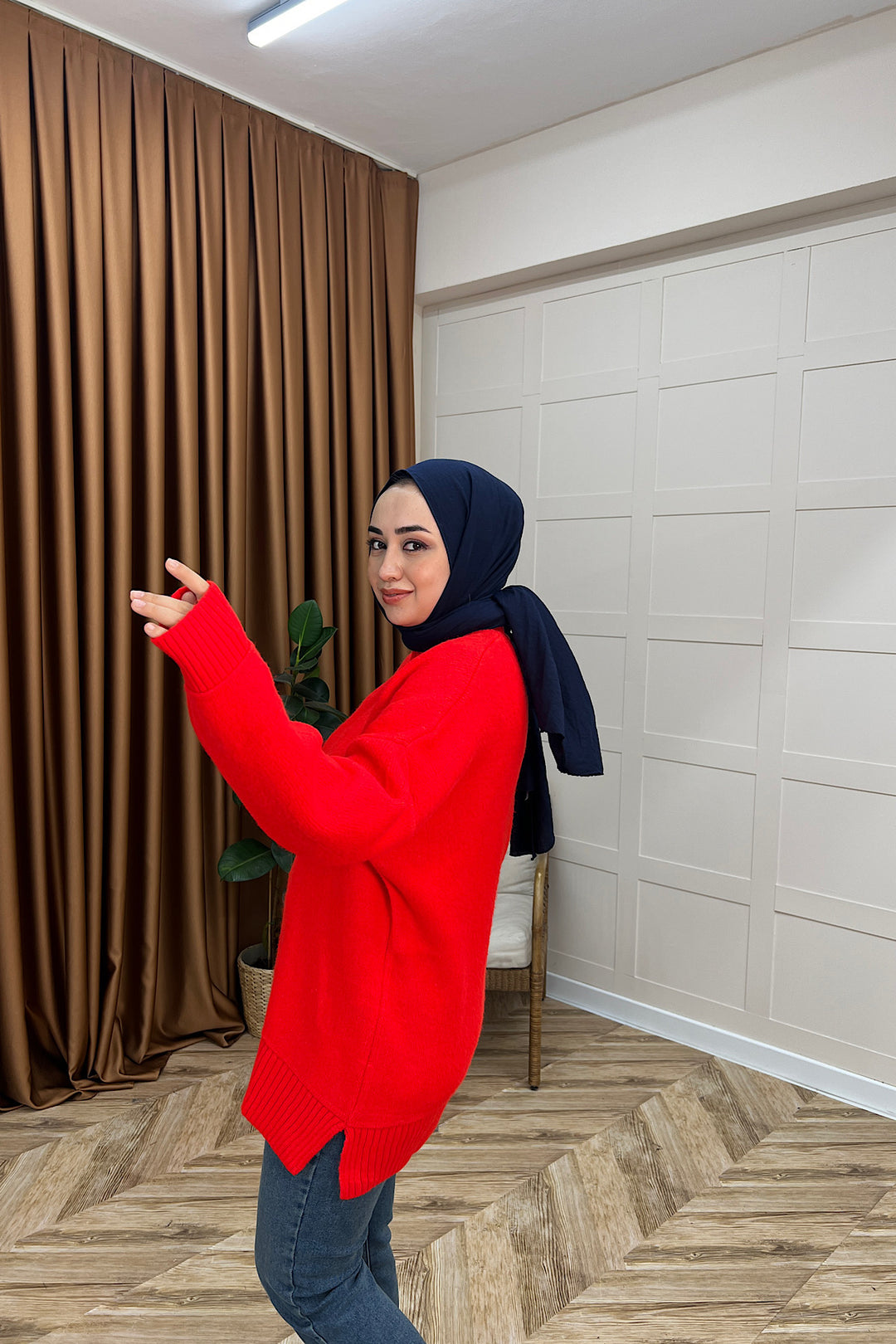 Lones Yumoş Tunik Nar Çiçeği 26194-NARCICEGI