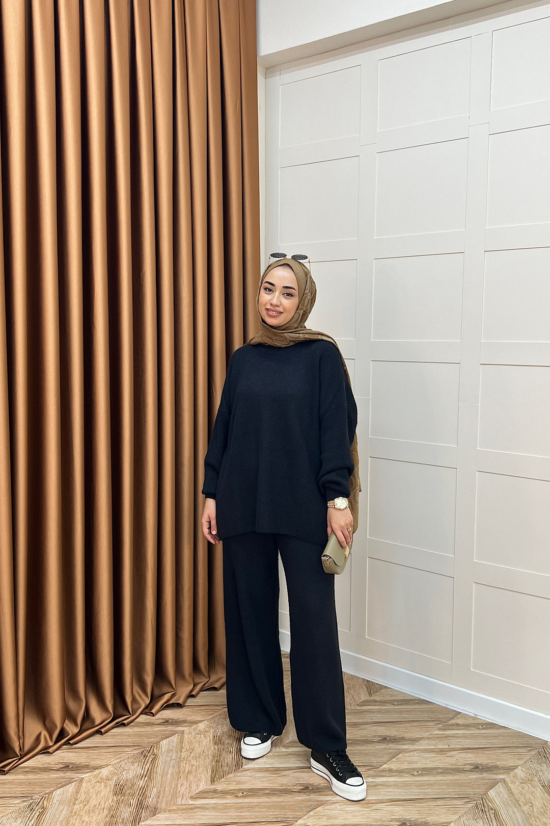 Dilşah Angora İkili Triko Takım Siyah 25650-SIYAH