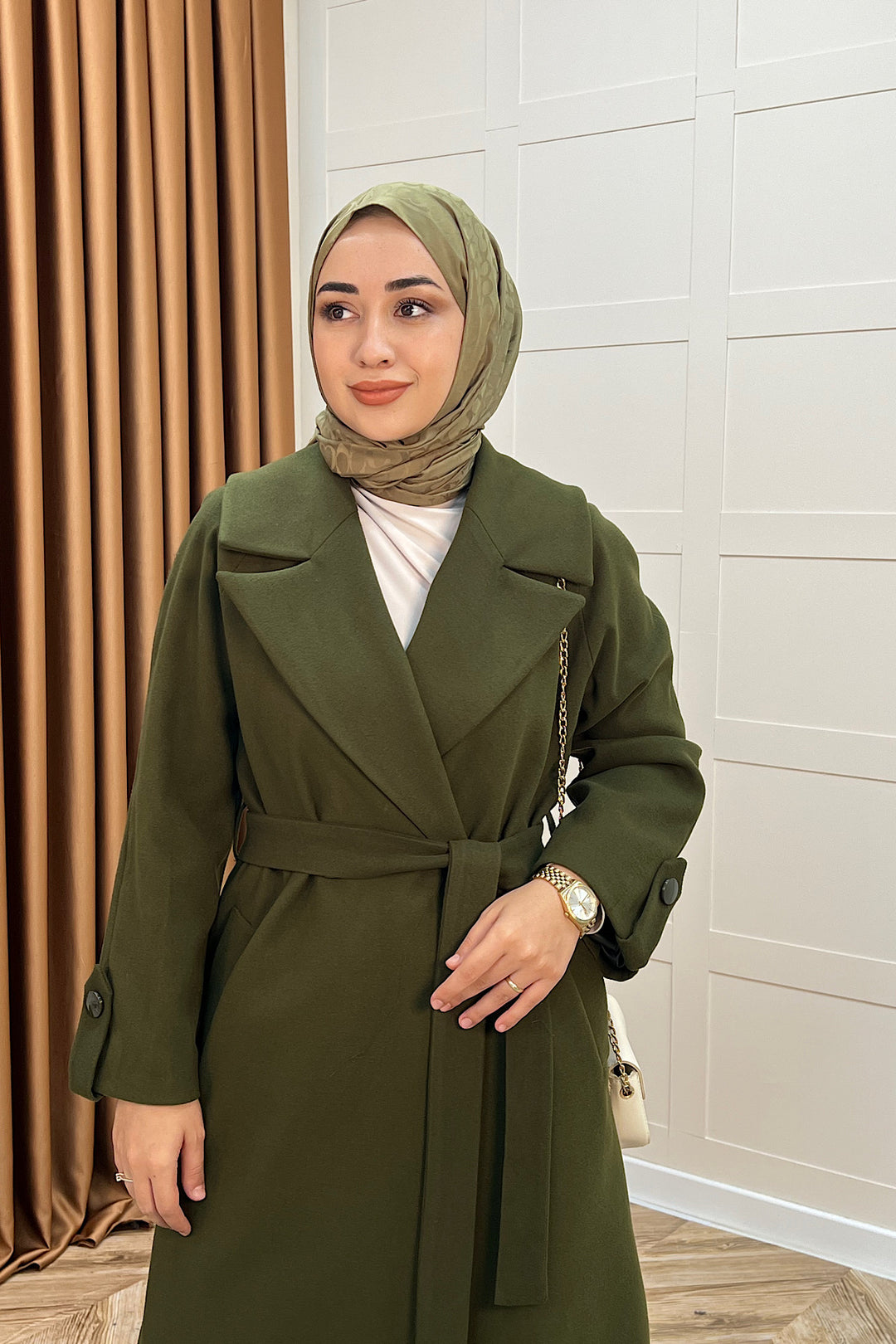 Martina Yırtmaçlı Kaban Haki 5508-HAKI