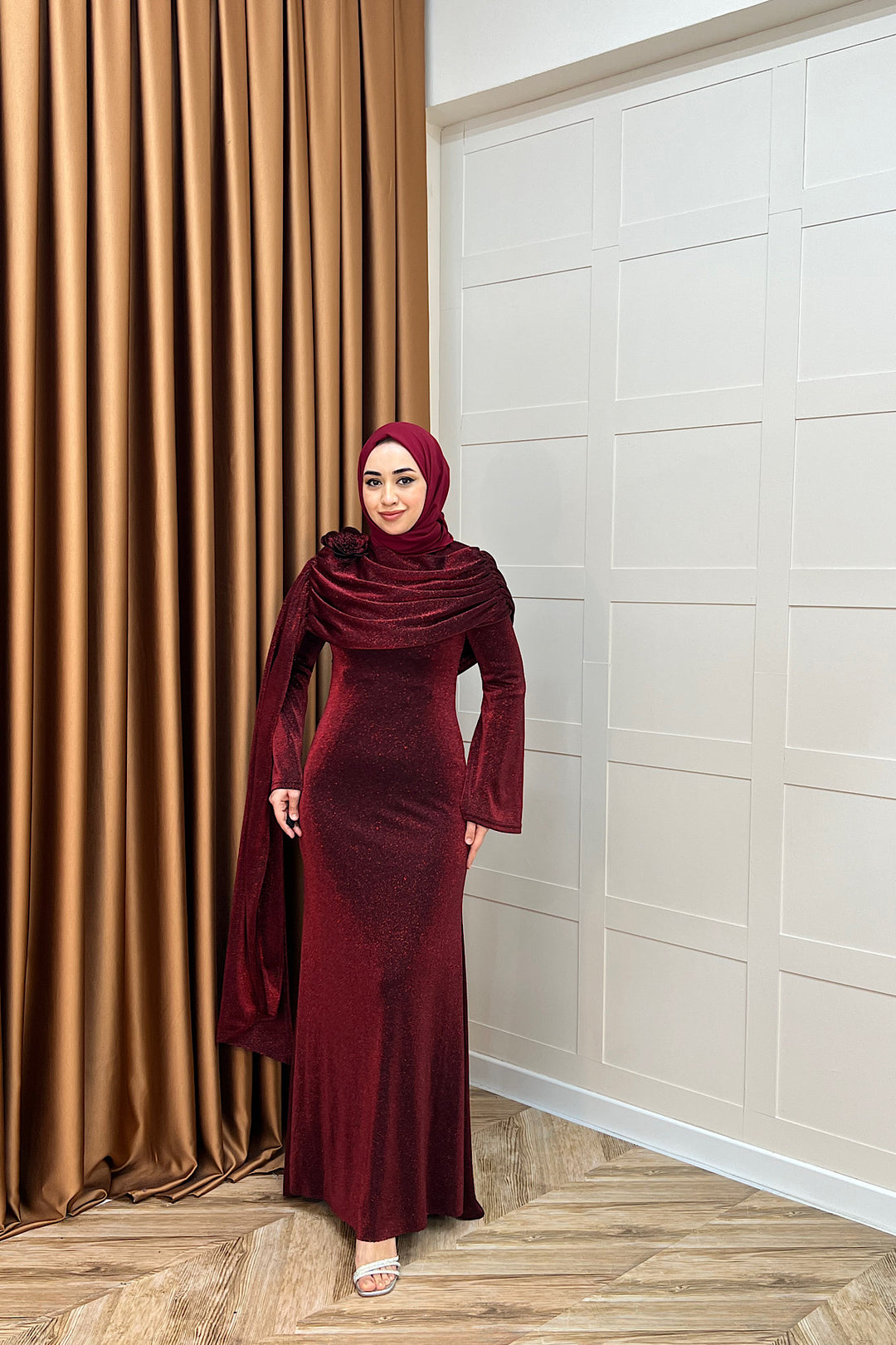 Elara Balık Abiye Bordo 3086-BORDO