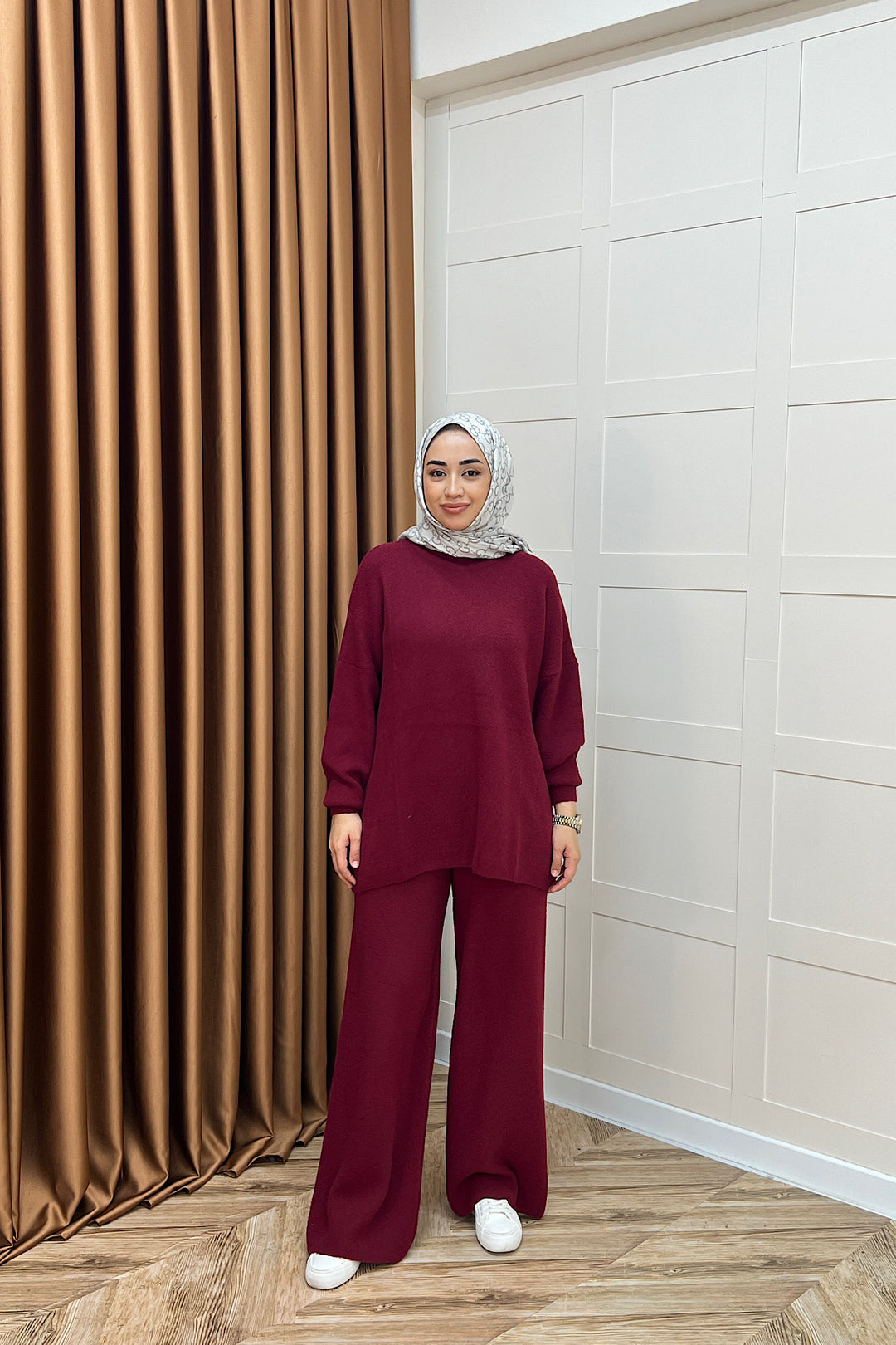 Dilşah Angora İkili Triko Takım Bordo 25650-BORDO