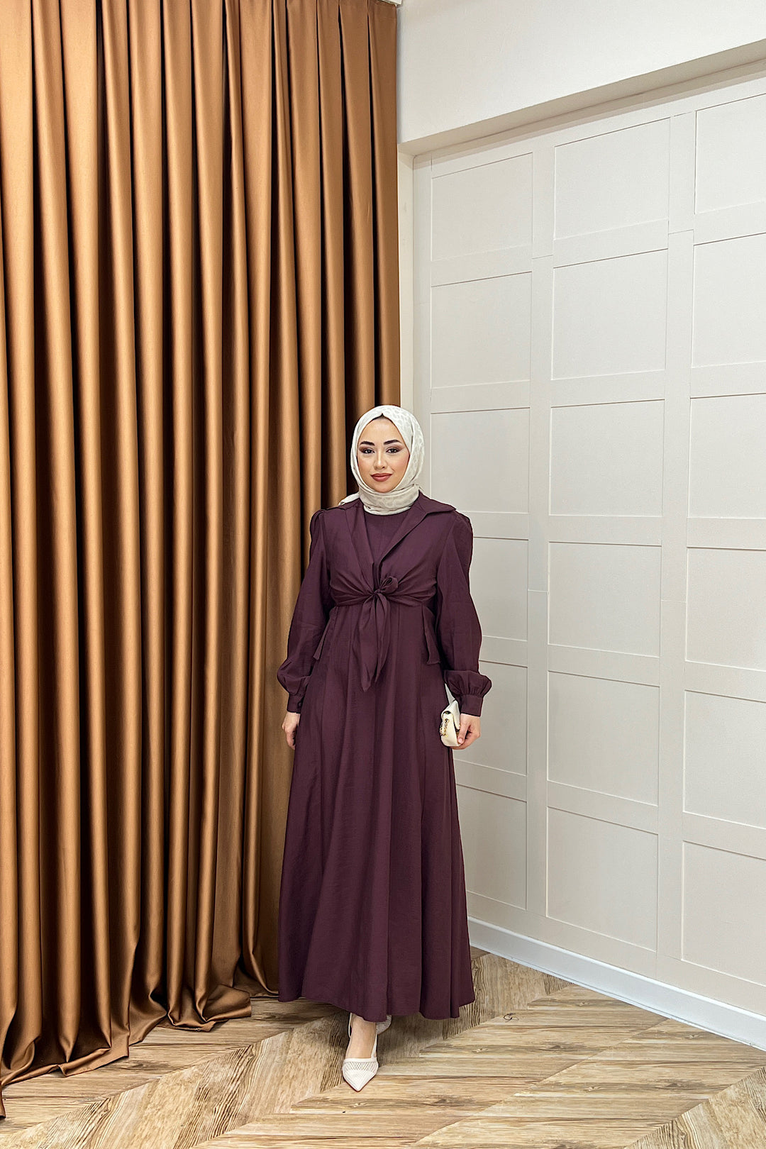 Liana İkili Elbise Mürdüm 2352-MURDUM