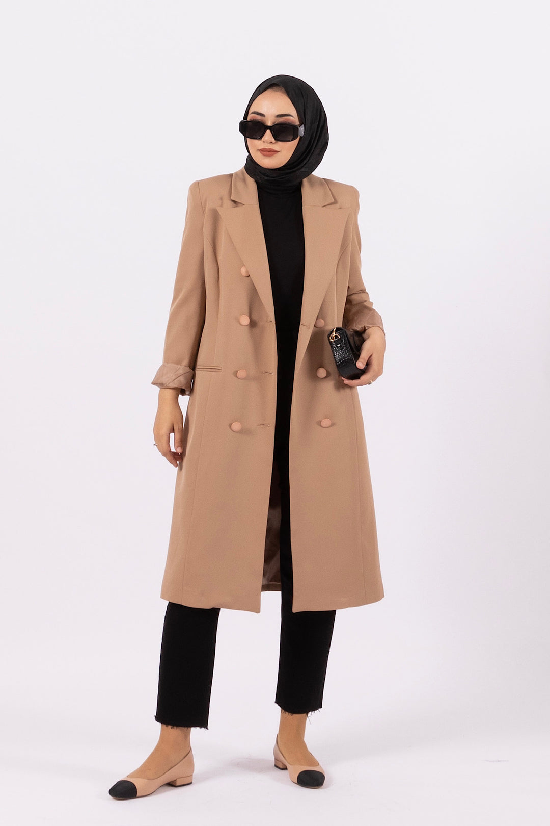 Uzun Blazer Ceket Vizon 24K6109-VIZON