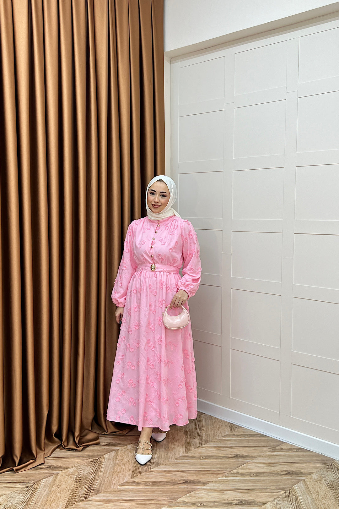 Fiesta Elbise Pembe 3157-PEMBE