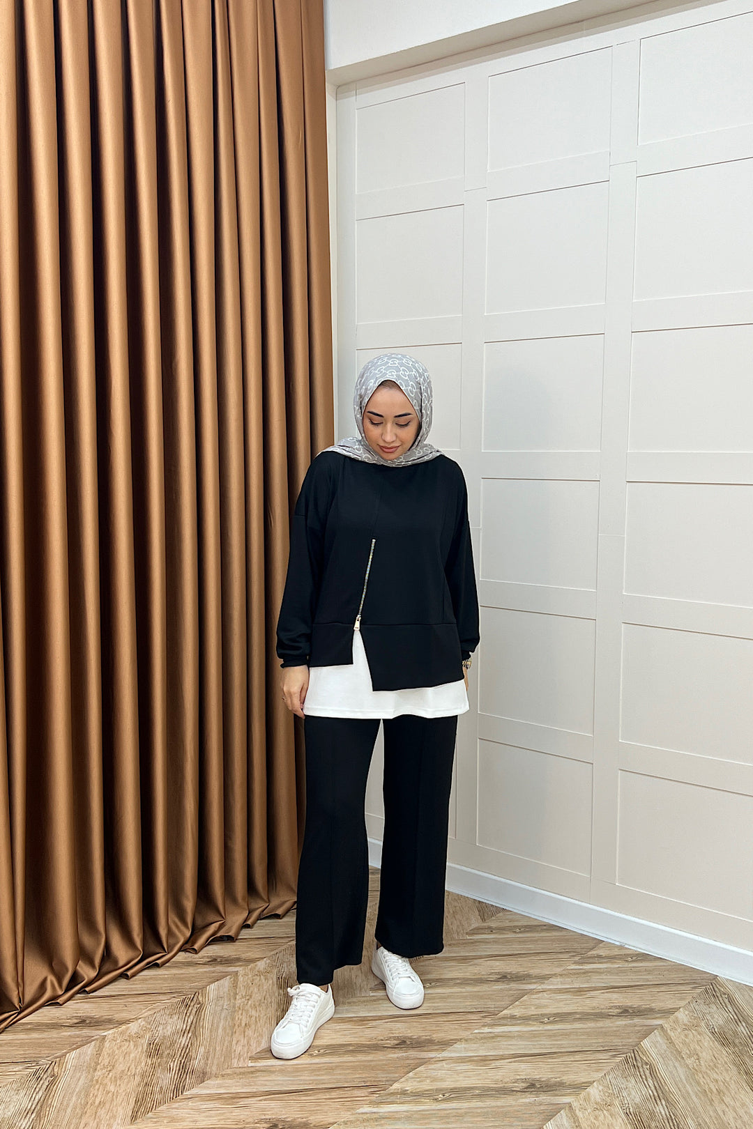 Melodi Frm Garnili Takım Siyah 6009-SIYAH