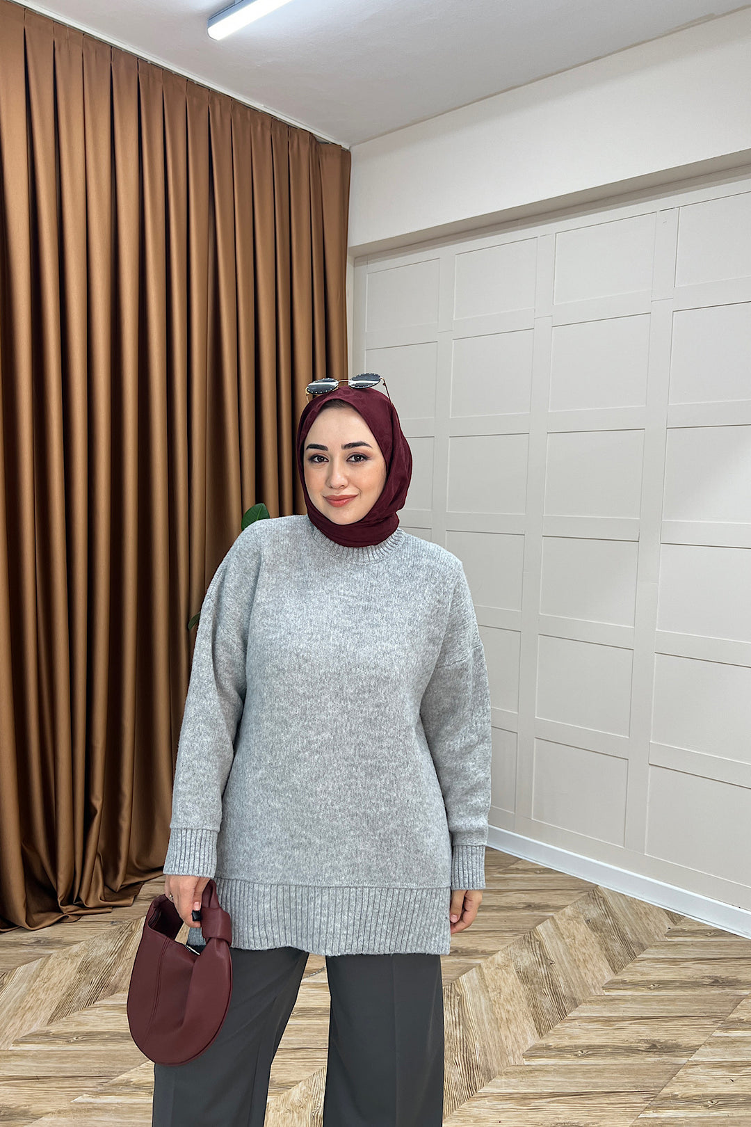 Lones Yumoş Tunik Gri 26194-GRI