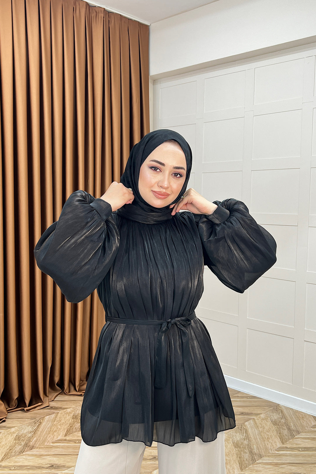 Hope Balon Kol Tunik Siyah 2306-SIYAH