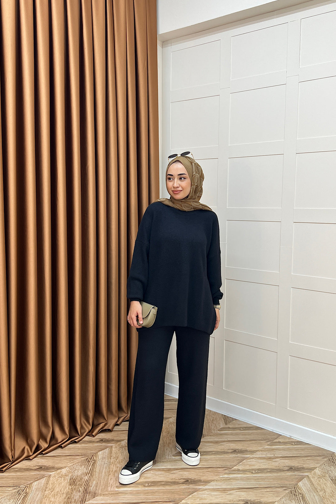 Dilşah Angora İkili Triko Takım Siyah 25650-SIYAH