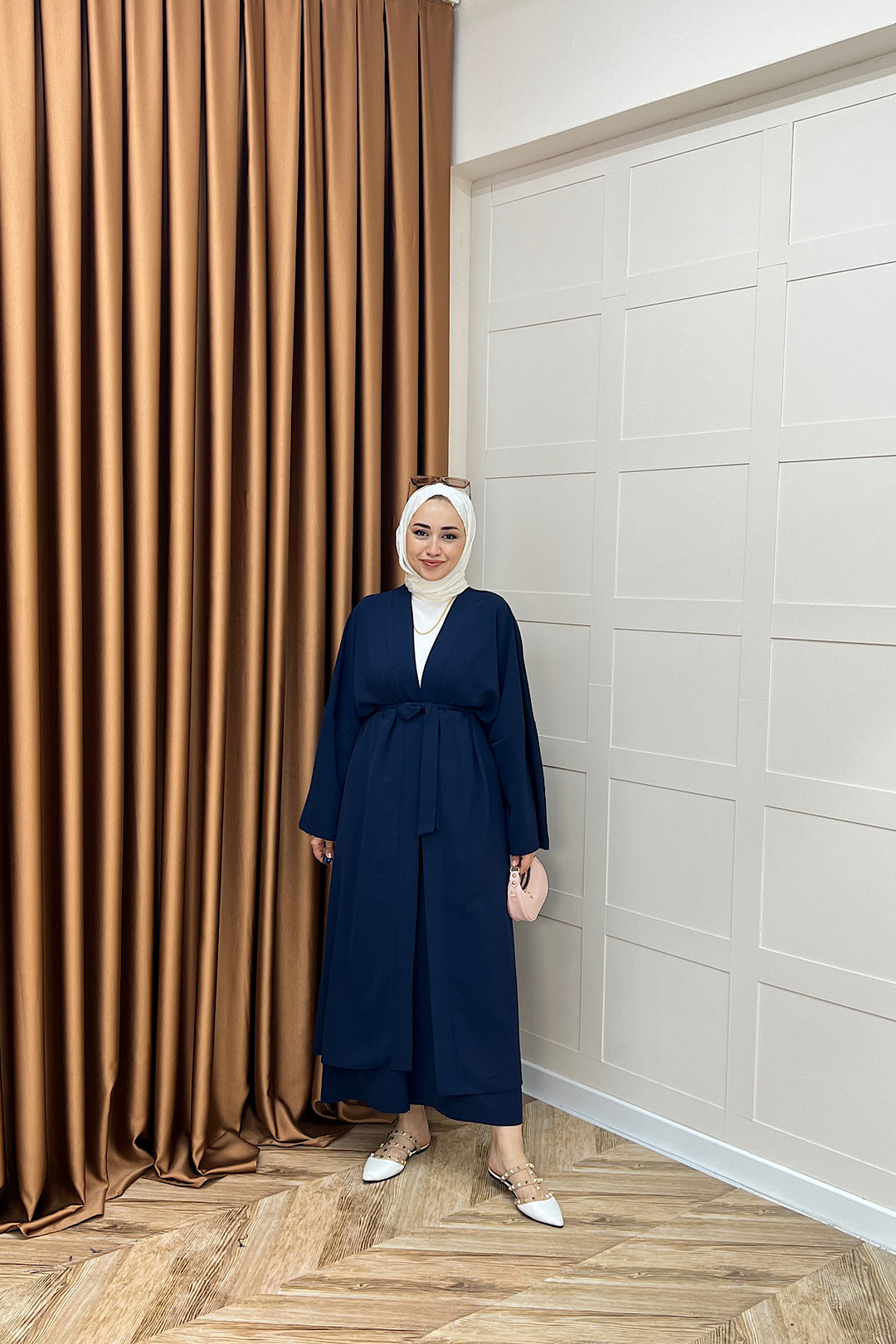 Mina İkili Kimono Takım Lacivert 8571-LACIVERT