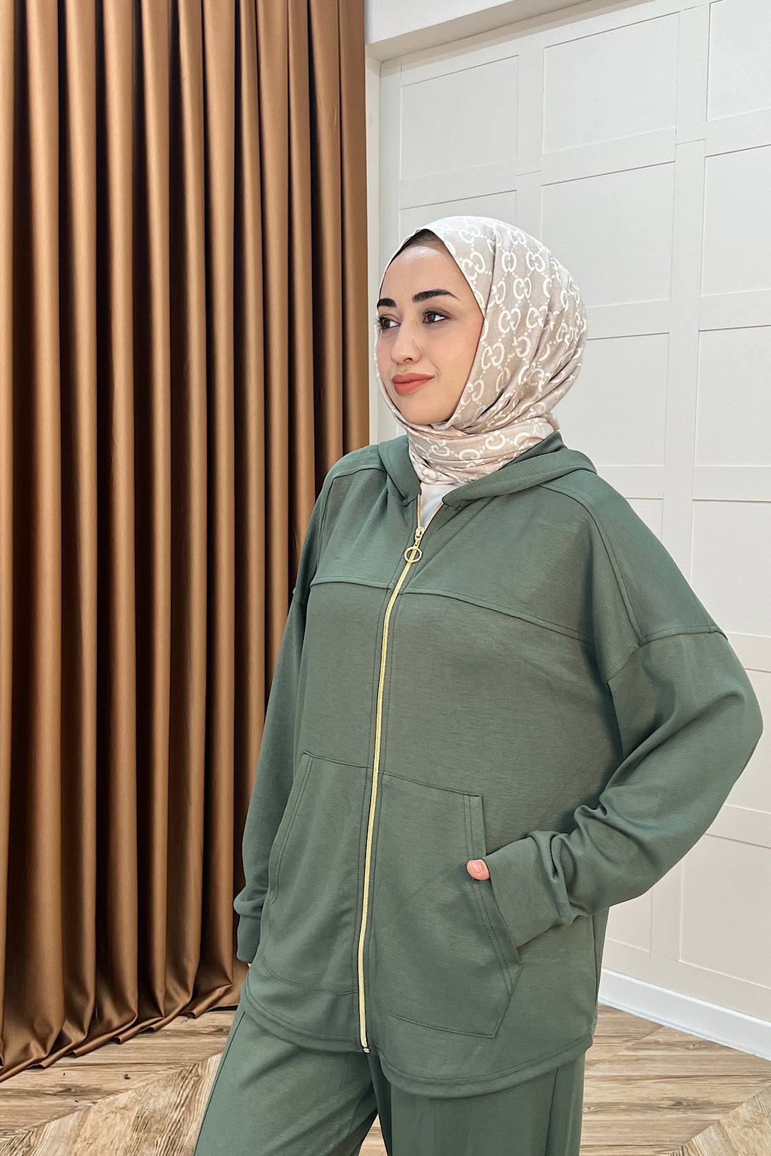 Efsa Kapüşonlu Takım Yeşil 70149-YESIL