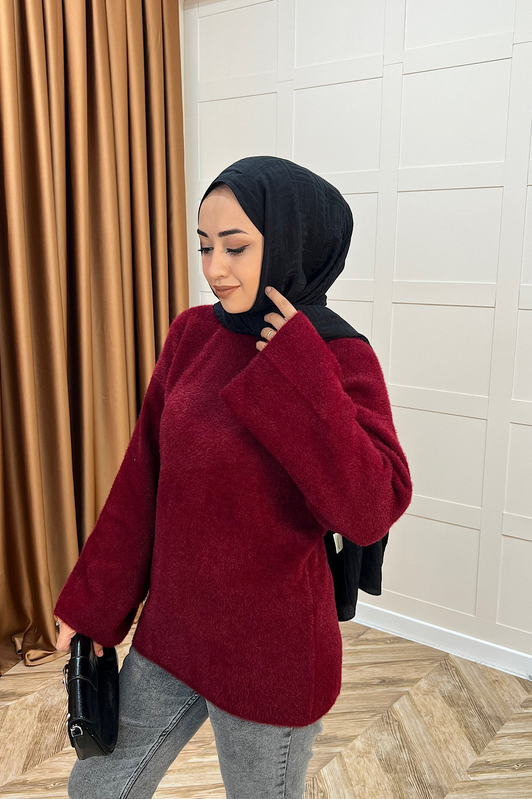 Leyal Triko Kazak Bordo 25440-BORDO