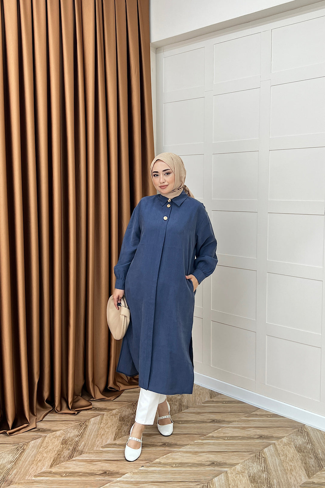 Zaina Uzun Tunik Lacivert 6523-LACIVERT