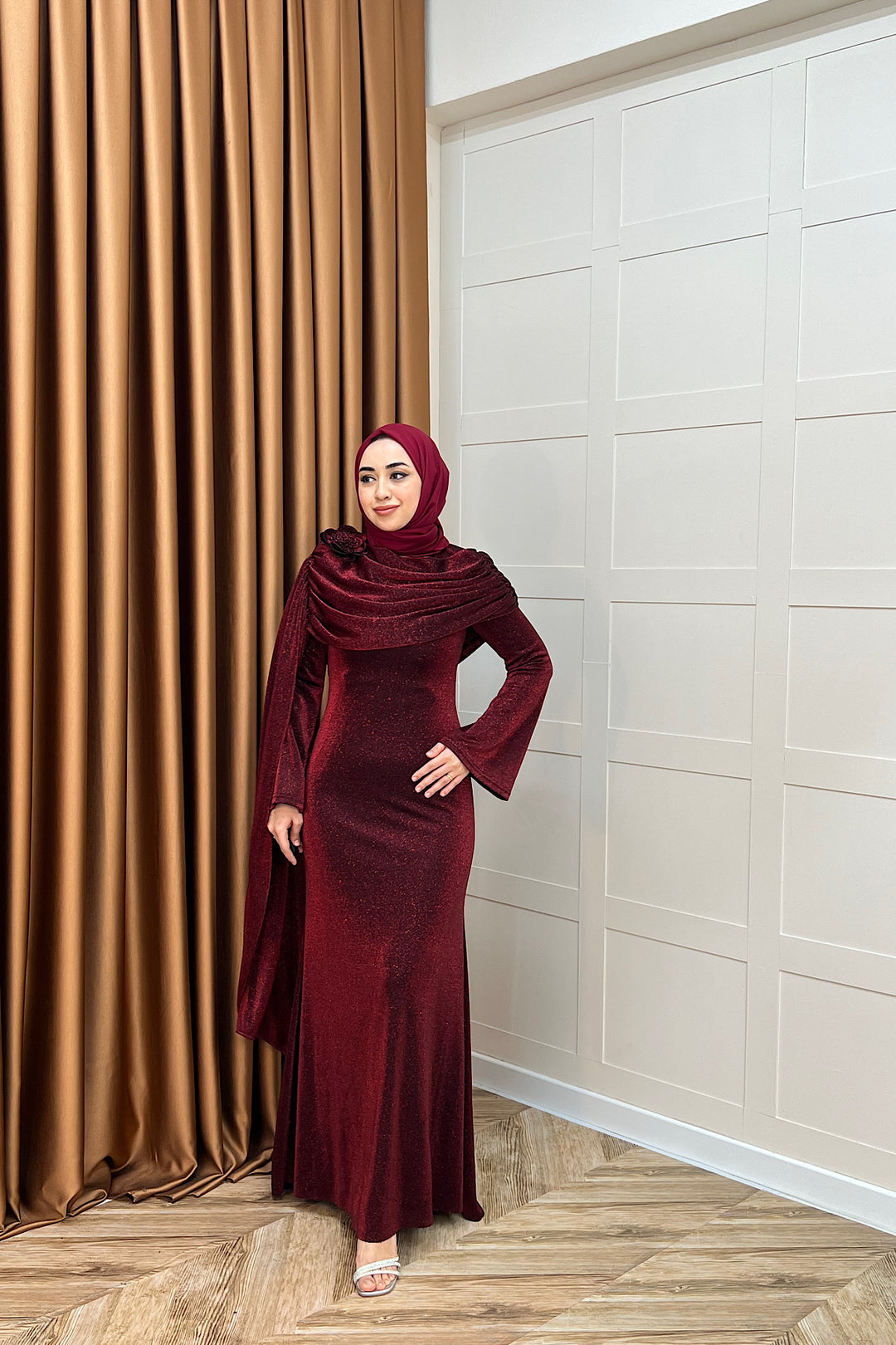 Elara Balık Abiye Bordo 3086-BORDO