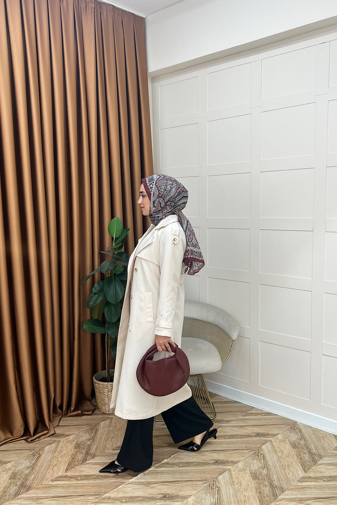 Hazel Astarlı Trençkot Taş 5532-TAS
