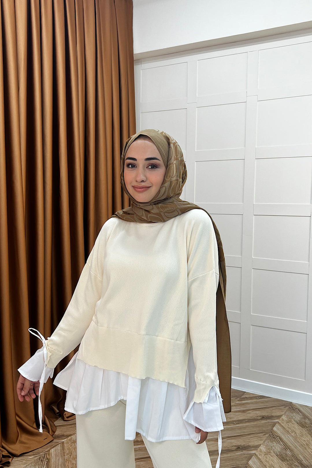 Truva Gömlek Detay Merserize Triko Takım Taş 25350-TAS