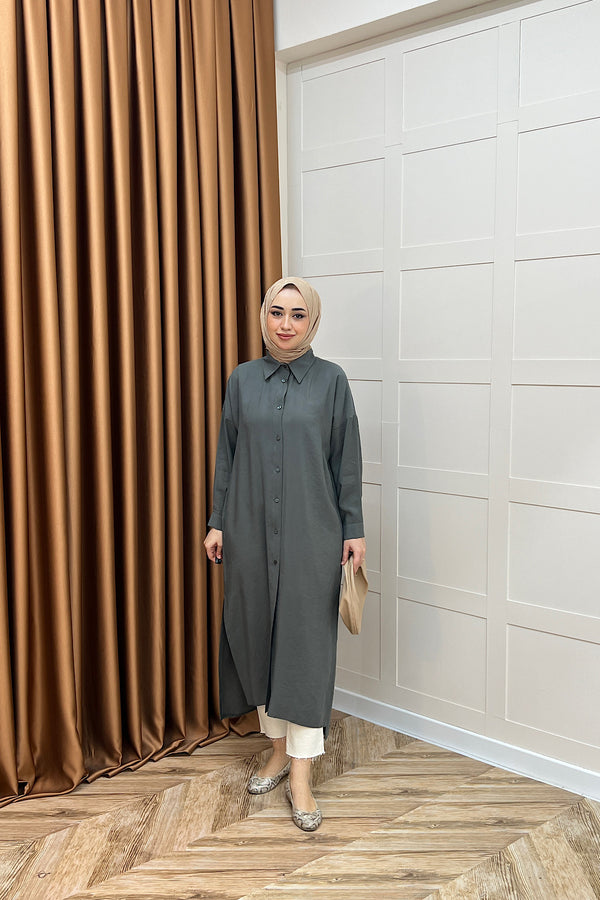 Cupra Uzun Tunik Haki 02760-HAKI