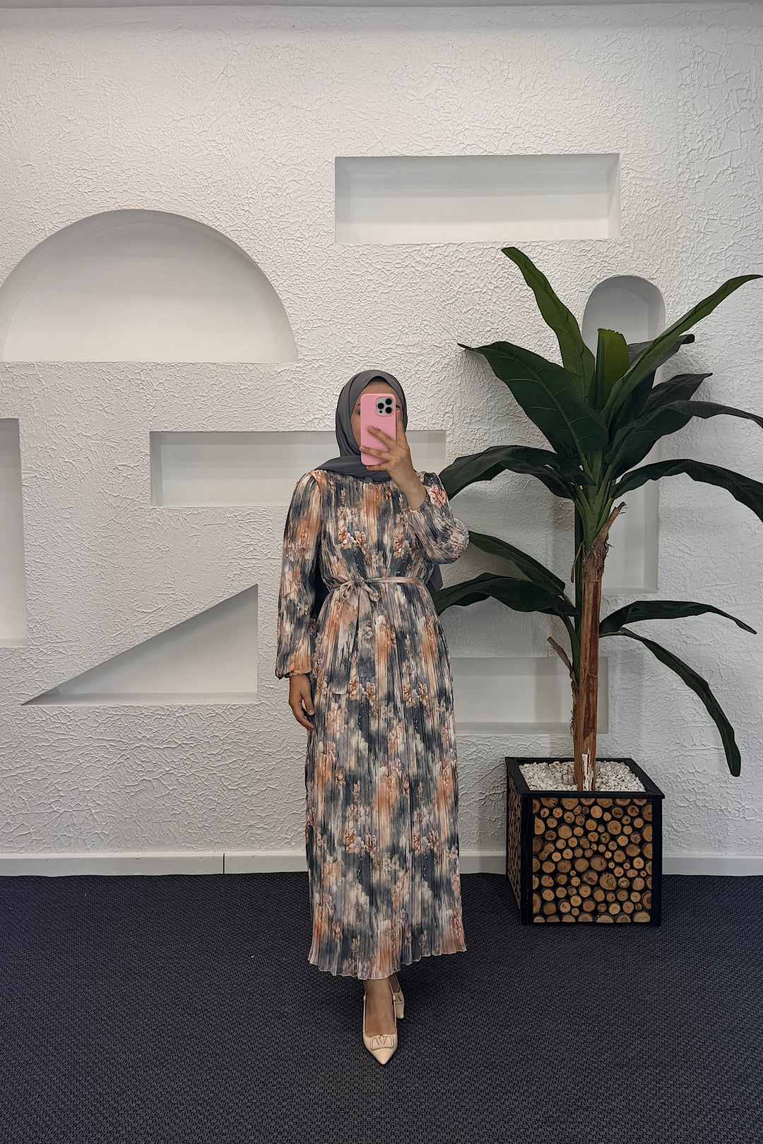 Livina Piliseli Elbise Antrasit 3046-ANTRASIT