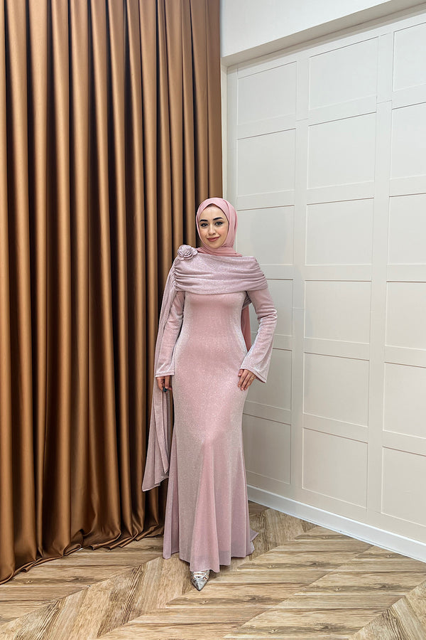 Elara Balık Abiye Pudra 3086-PUDRA