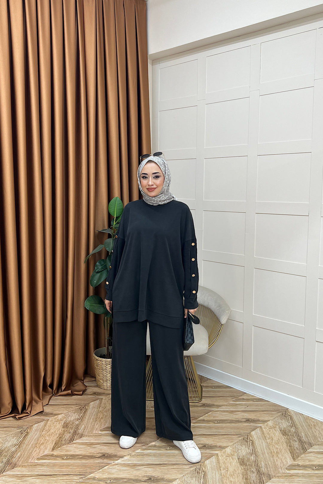 Alyssa İkili Takım Siyah 6352-SIYAH