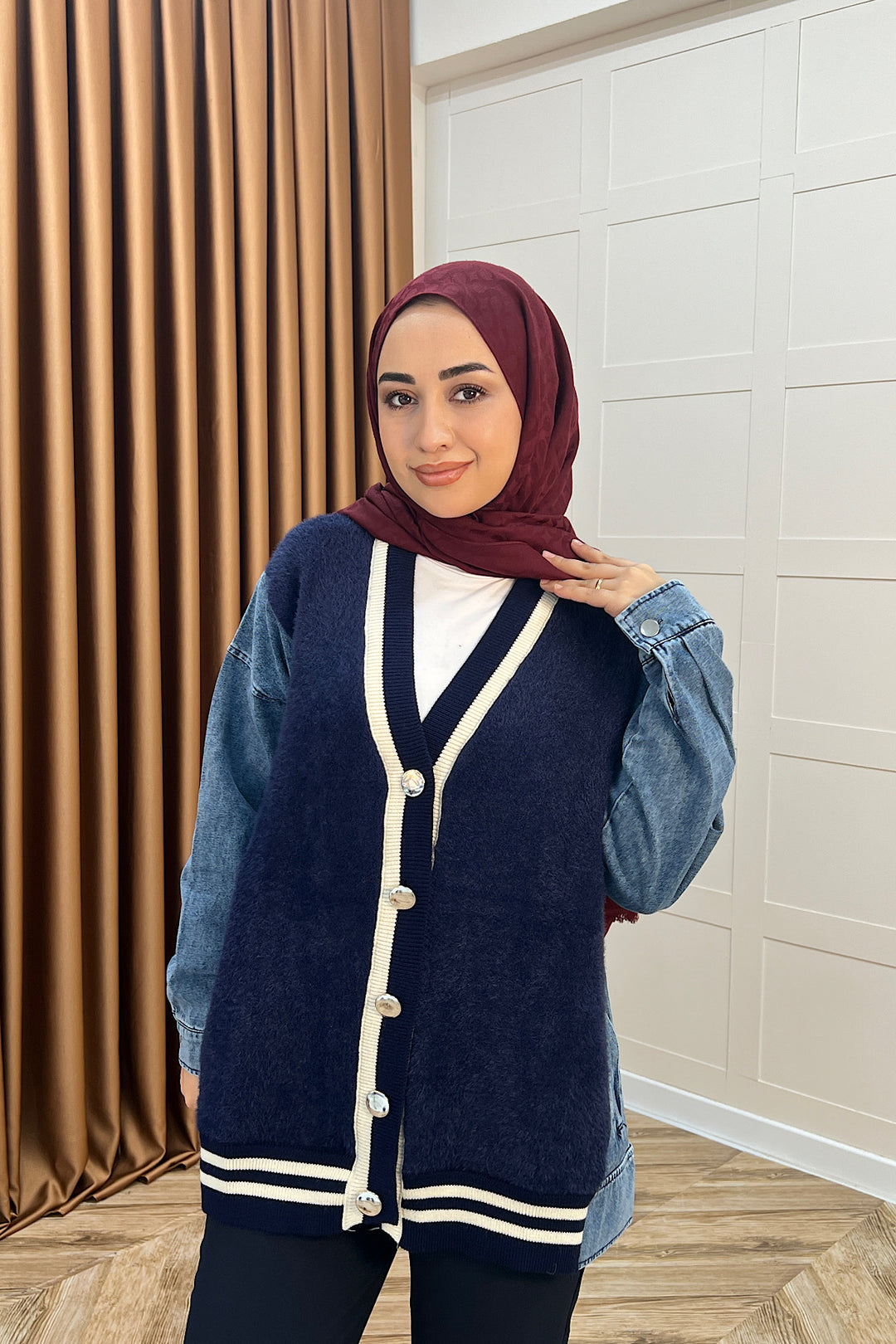 Kedi Sakal Kolej Kot Ceket Lacivert 25390-LACIVERT