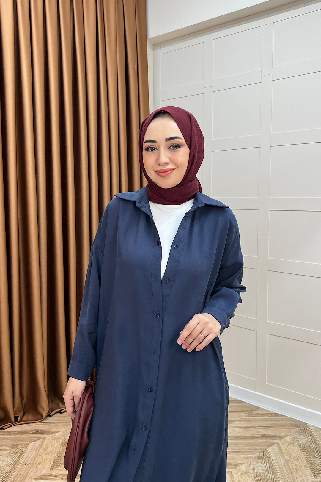 Cupra Uzun Tunik Lacivert 02760-LACIVERT