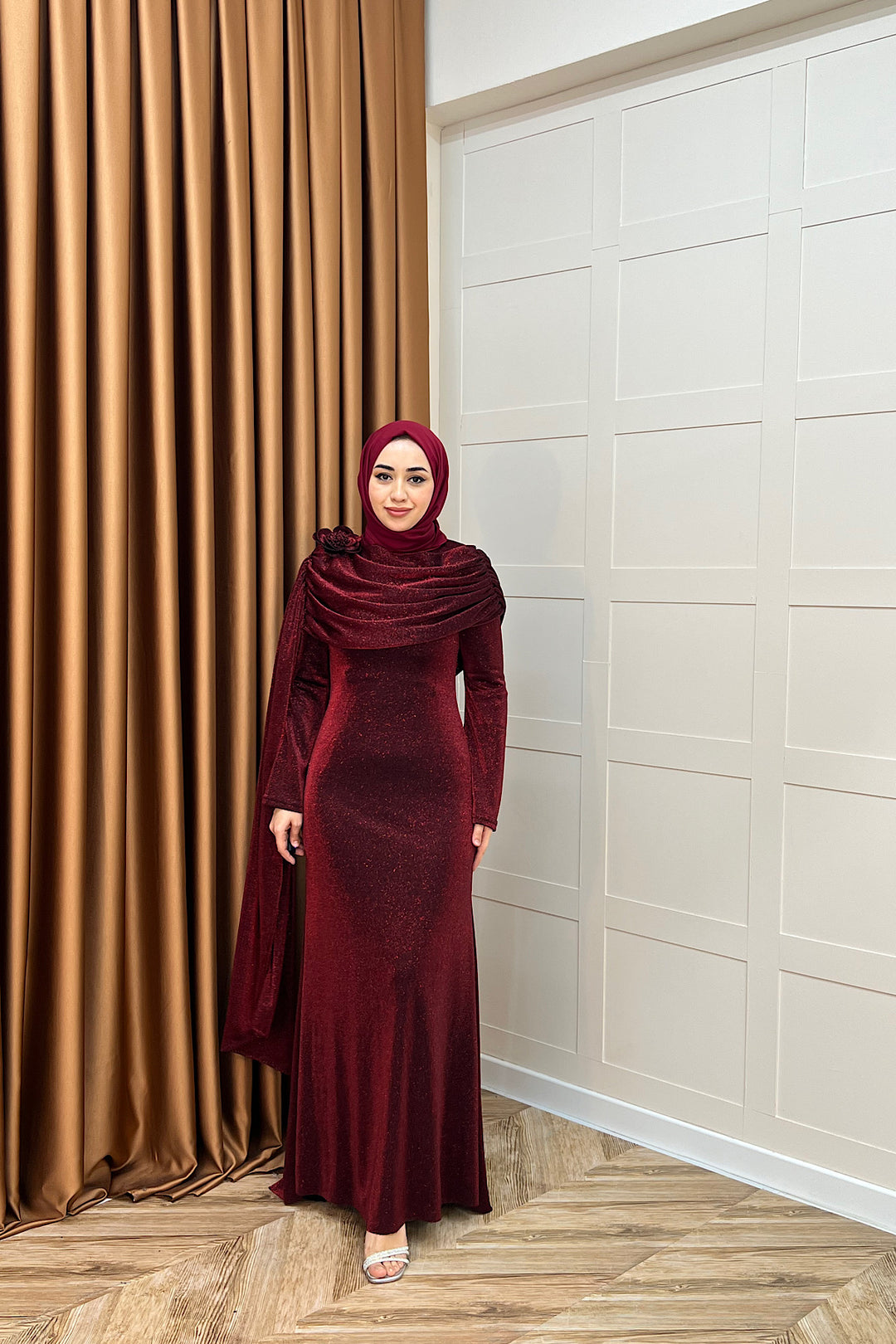 Elara Balık Abiye Bordo 3086-BORDO