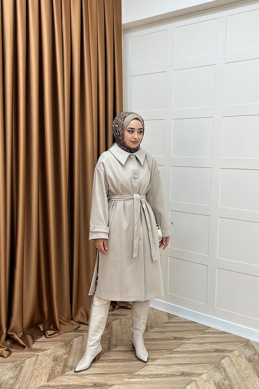 Parla Premium Kumaş Kaban Taş 5516-TAS