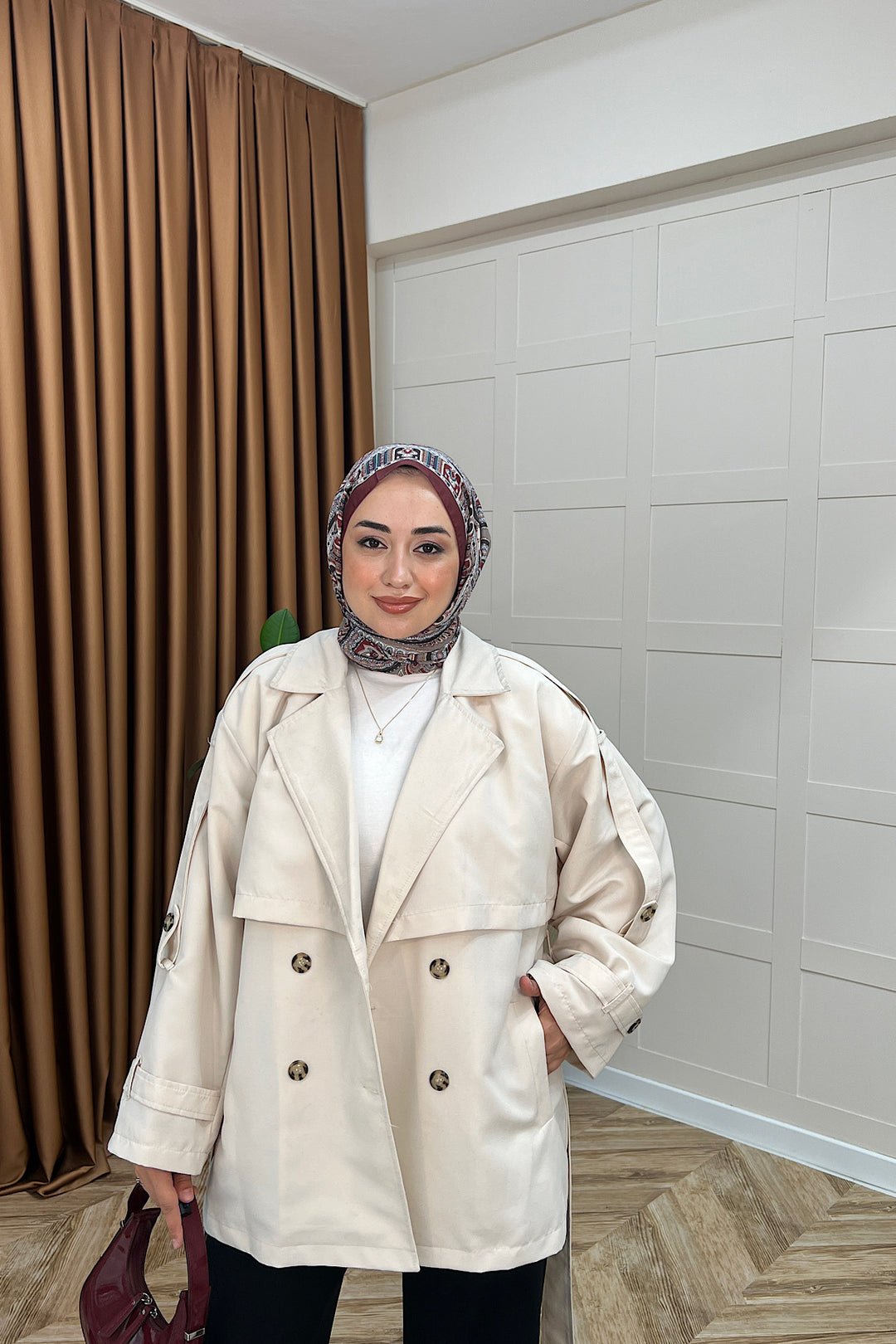 Pera Kuşaklı Trençkot Taş 5534-TAS