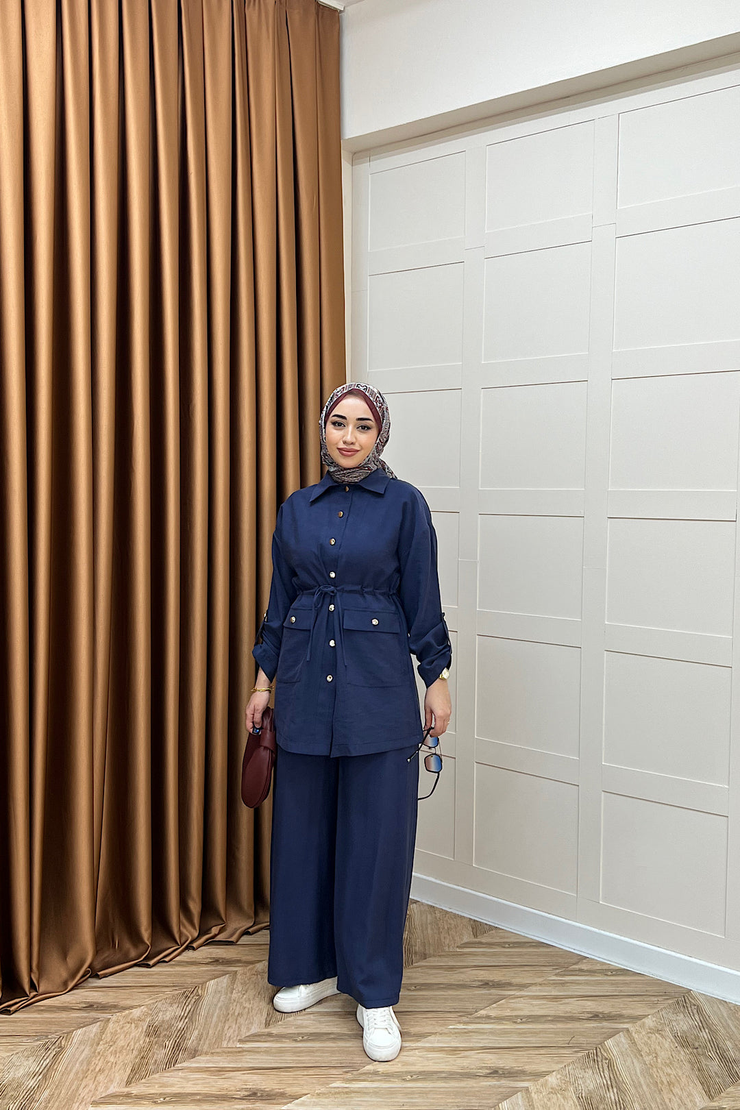 Aria Belden Bağlamalı İkili Takım İndigo 3184-INDIGO