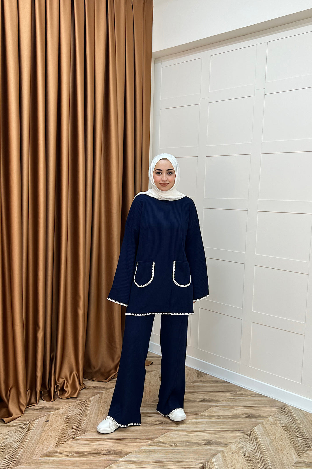 Cep Örgülü Triko Takım Lacivert 24200-LACIVERT