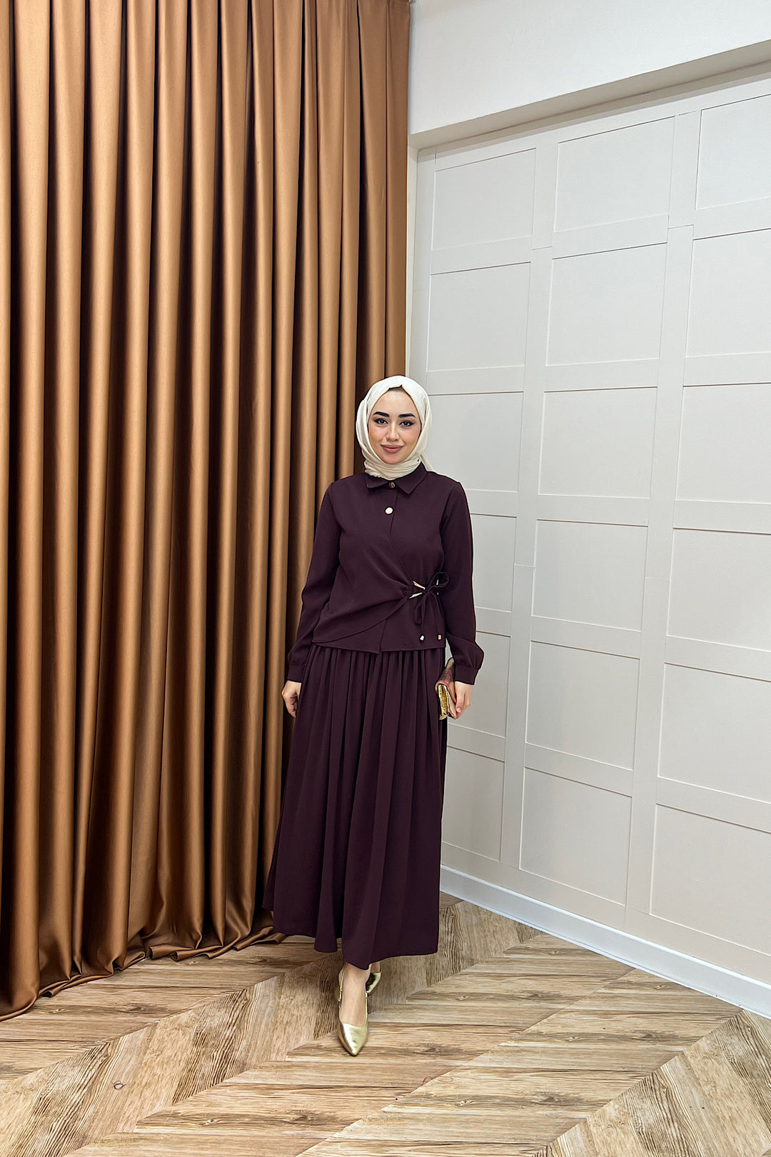 Verona Etek Takım Mürdüm 3080-MURDUM