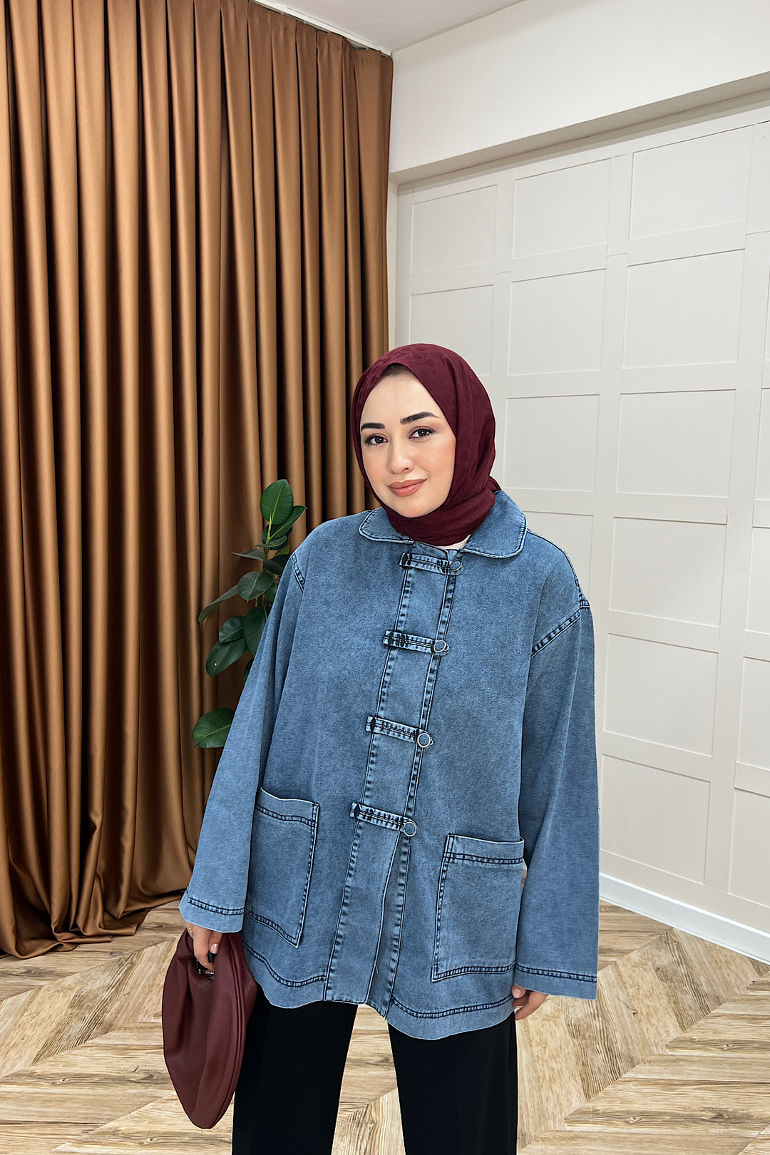 Asel Kot Ceket Mavi 6755-MAVI