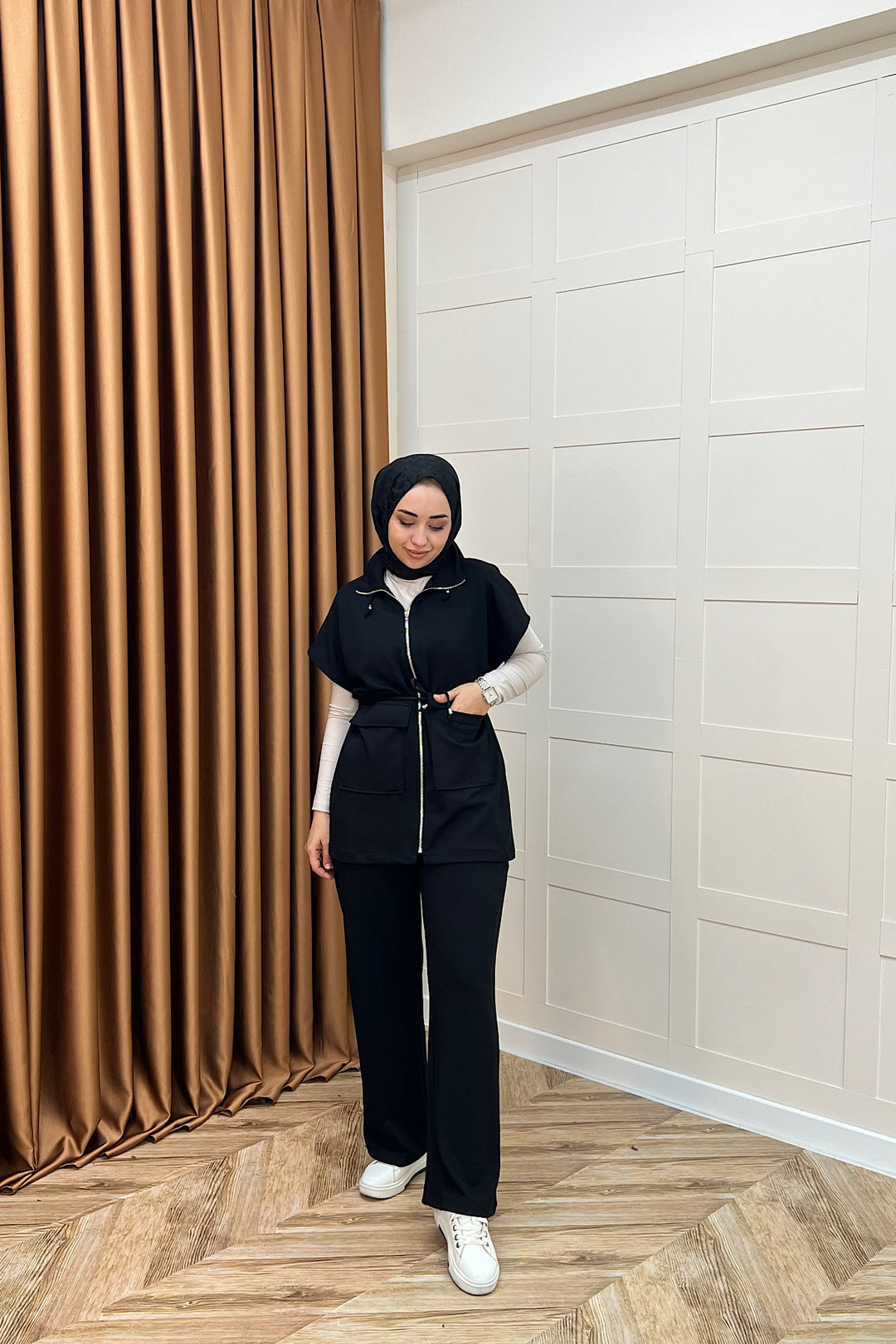 Lia Yelekli Takım Siyah 2023-SIYAH