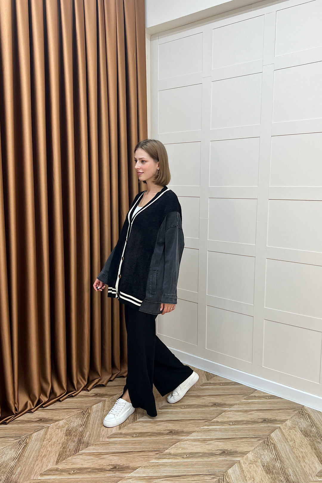 Kedi Sakal Kolej Kot Ceket Siyah 25390-SIYAH